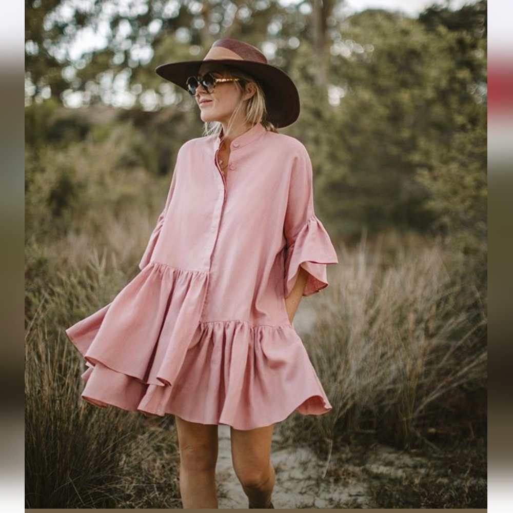 NWOT Endless Rose Women's Tunic Dress Size L $125 Cottagecore